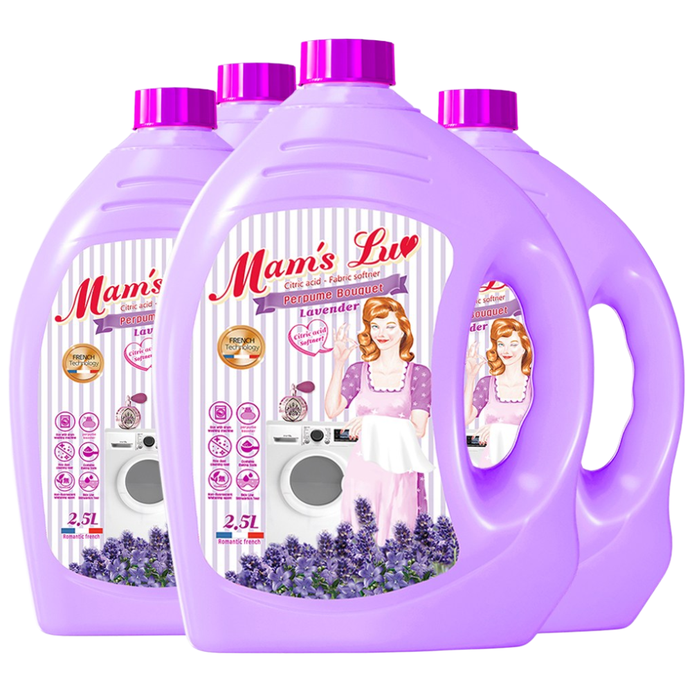 맘스럽 섬유유연제 대용량 섬유린스 퍼퓸부케 라벤더, 2.5L, 4개 - 상품 이미지