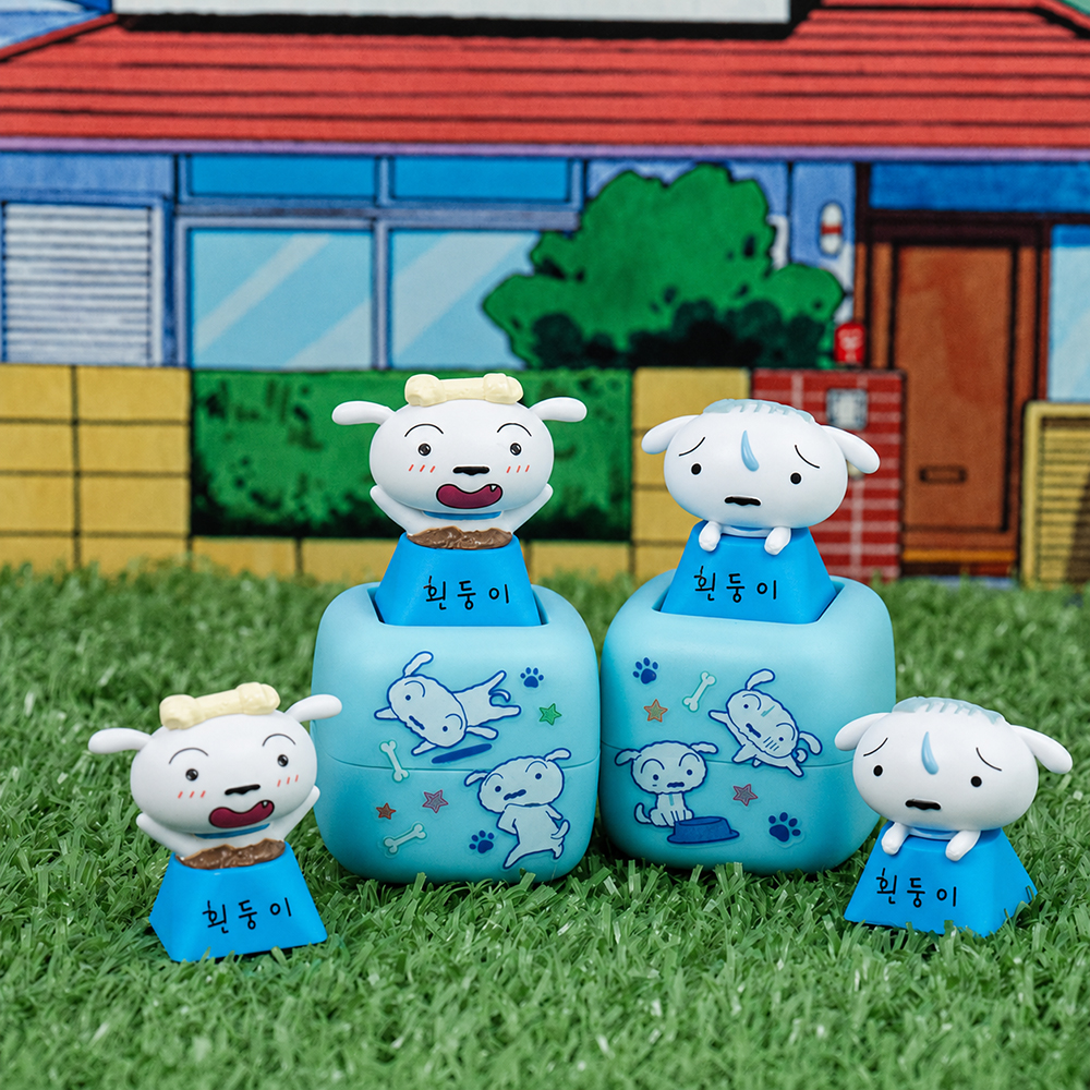 레토 짱구 흰둥이 키캡 키링 - 상품 이미지