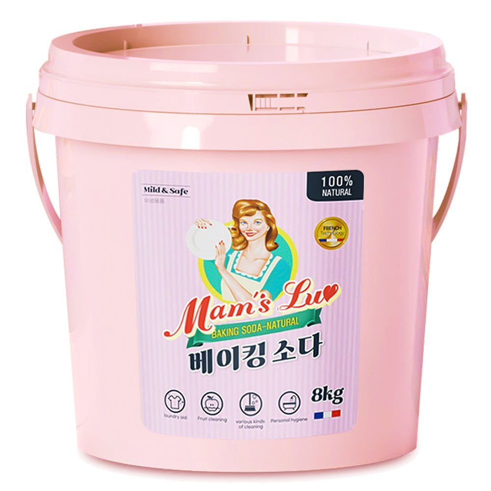 맘스럽 베이킹소다 버킷 8kg 프리미엄 다목적 세정제 대용량 천연세제 - 상품 이미지