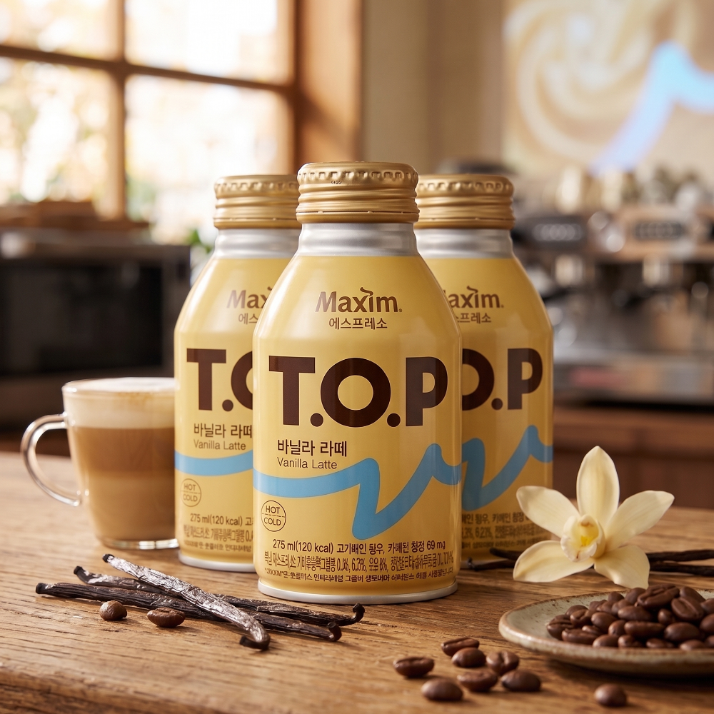 맥심 티오피 바닐라 라떼 275ml, 12개 - 상품 이미지