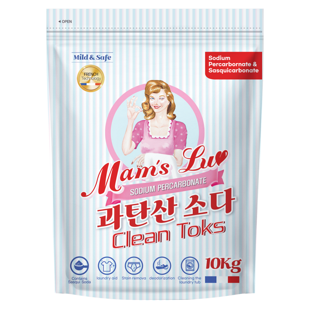 맘스럽 클린톡스 10kg 과탄산소다 초강력 부스터 특대용량 표백제 세탁세제 - 상품 이미지