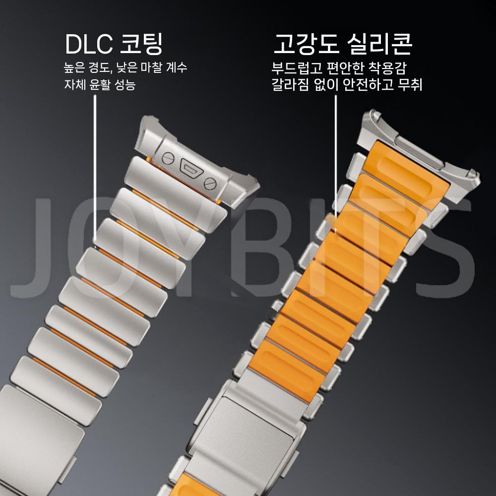 갤럭시워치 울트라2 스트랩 티타늄 알로이 메탈 자석 스틸 버터플라이 밴드 - 상세 이미지 3