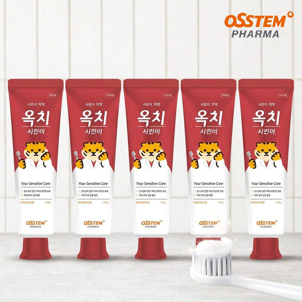 오스템 옥치 구강관리 프리미엄 치약 150g, 시린이 (후레쉬민트), 5개 - 상품 이미지