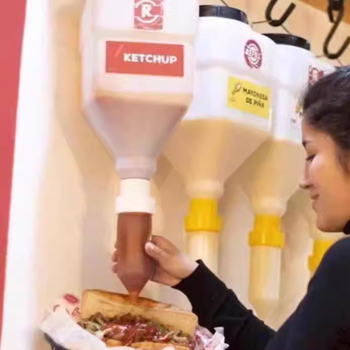 대용량 거꾸로 소스통 업소용 양념통 액상 천정형 꿀 3.5L 원형통 - 상세 이미지 3
