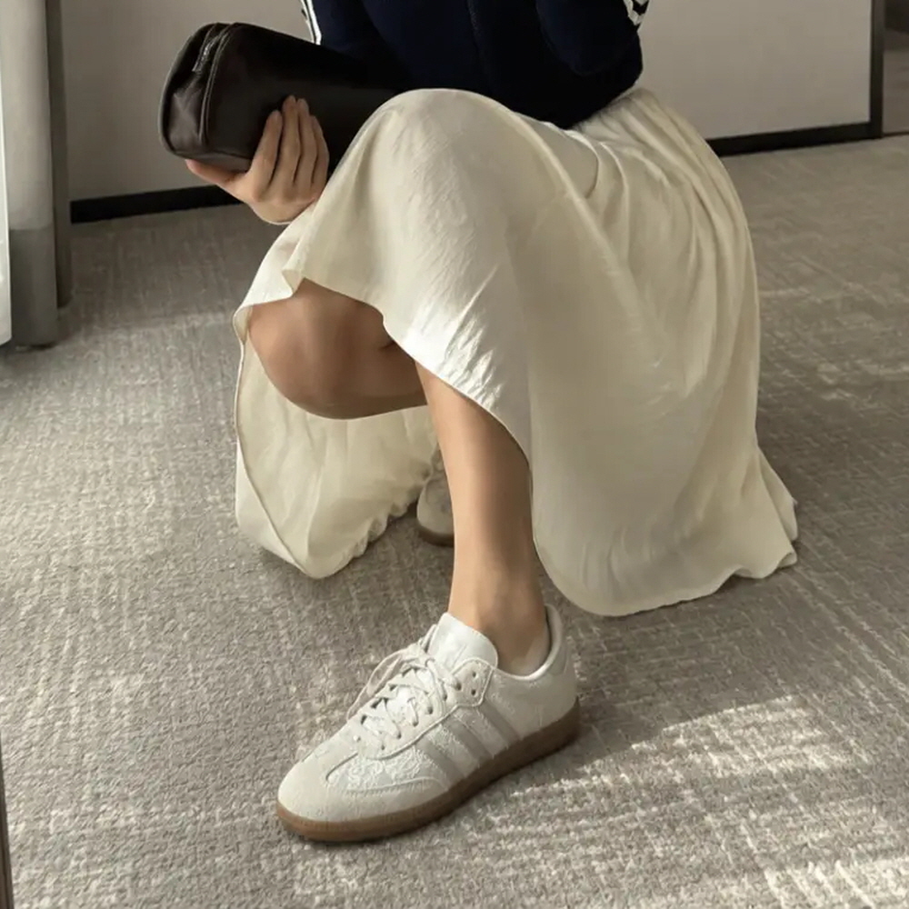 아디다스 오리지널 삼바 우먼스 스니커즈 레이스 운동화 화이트 KH7841 이미지 7