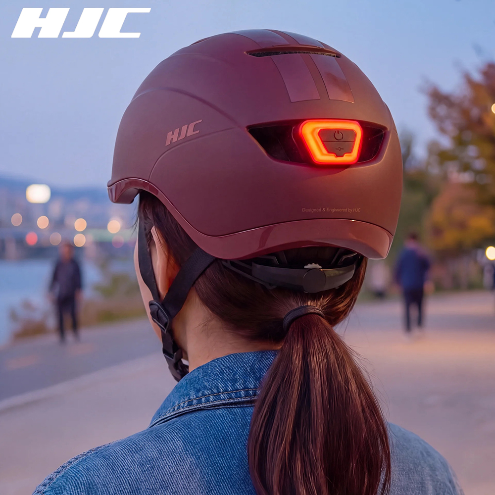 HJC 홍진 루트 자전거 헬멧 미니벨로 브롬톤 전기 킥보드 어반 4. 버건디, S (51-56cm) - 상품 이미지