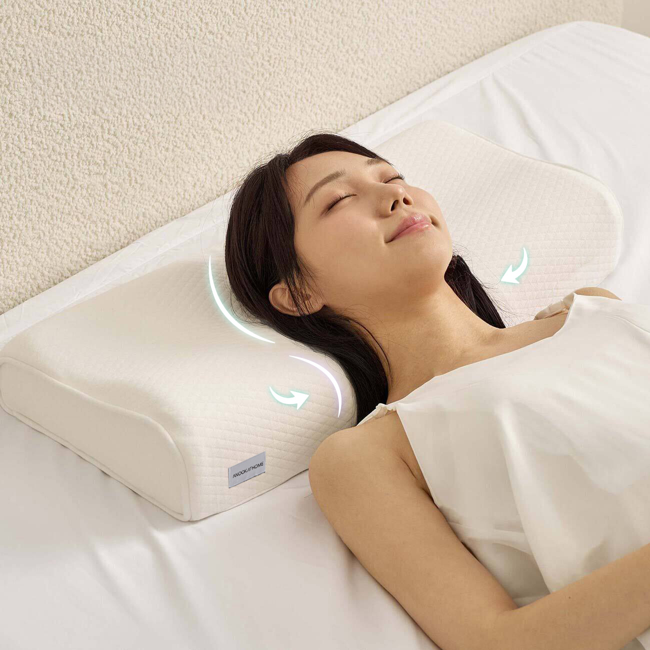 아늑앳홈 고이고이 호텔 경추베개 메모리폼 L 화이트 이미지 4