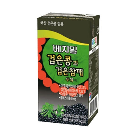 정식품 베지밀 검은콩과 검은참깨 두유 190ml,