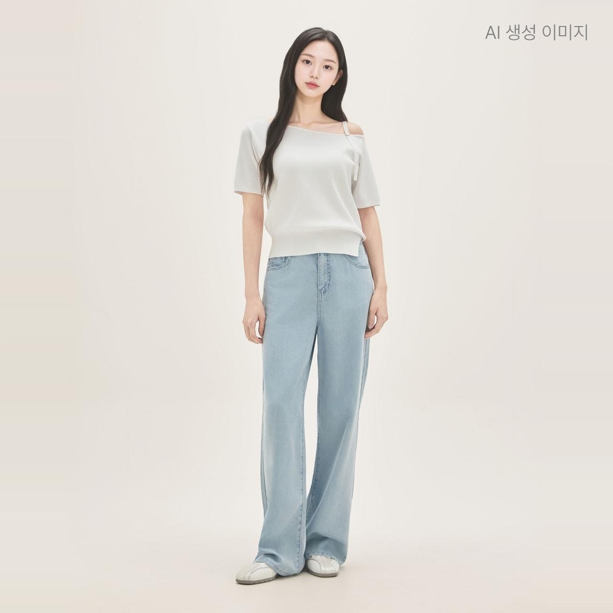 로엠 오프숄더 반팔 풀오버 RMKAG38R11 - 상세 이미지 4