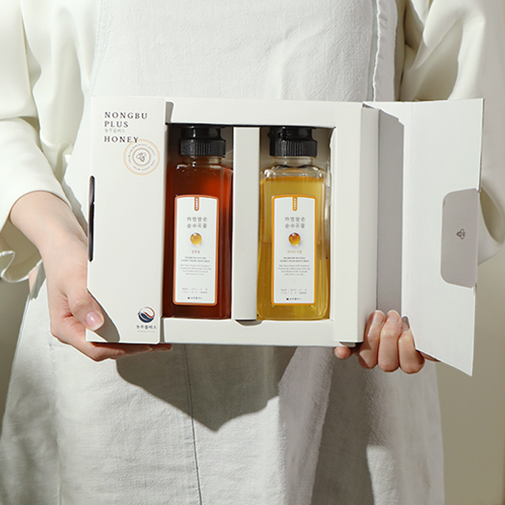 국산 토종꿀 아카시아꿀 잡화꿀 500g 2종 선물세트 농부플러스 - 상세 이미지 4