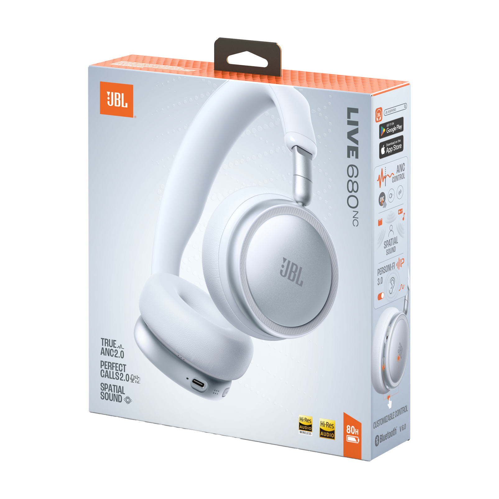 삼성공식파트너 JBL LIVE 680NC 블루투스 헤드셋 무선 헤드폰 화이트 이미지 7
