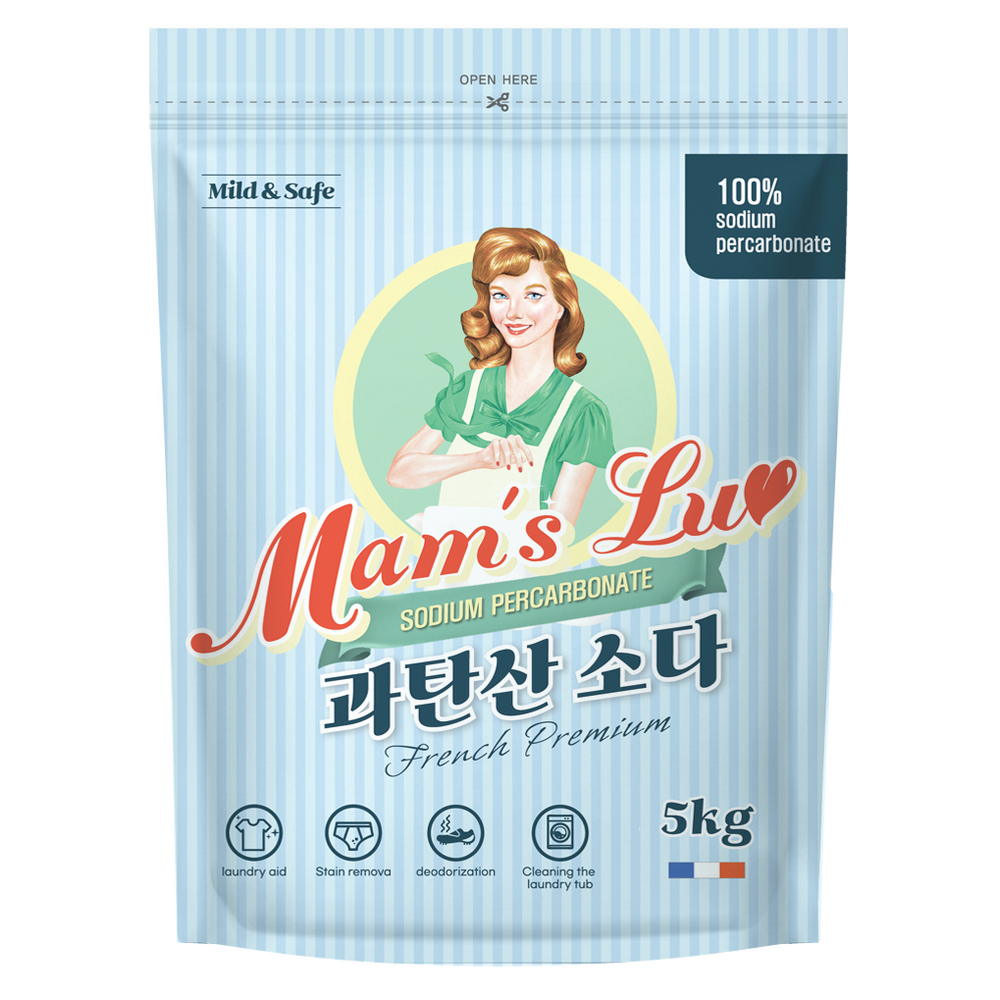 맘스럽 과탄산소다 파우치 5kg 프렌치 프리미엄 산소계표백제 - 상품 이미지