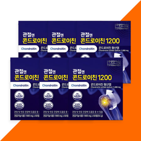 지성 콘드로이친 관절엔 1200 소연골 소유래 60정, 6개