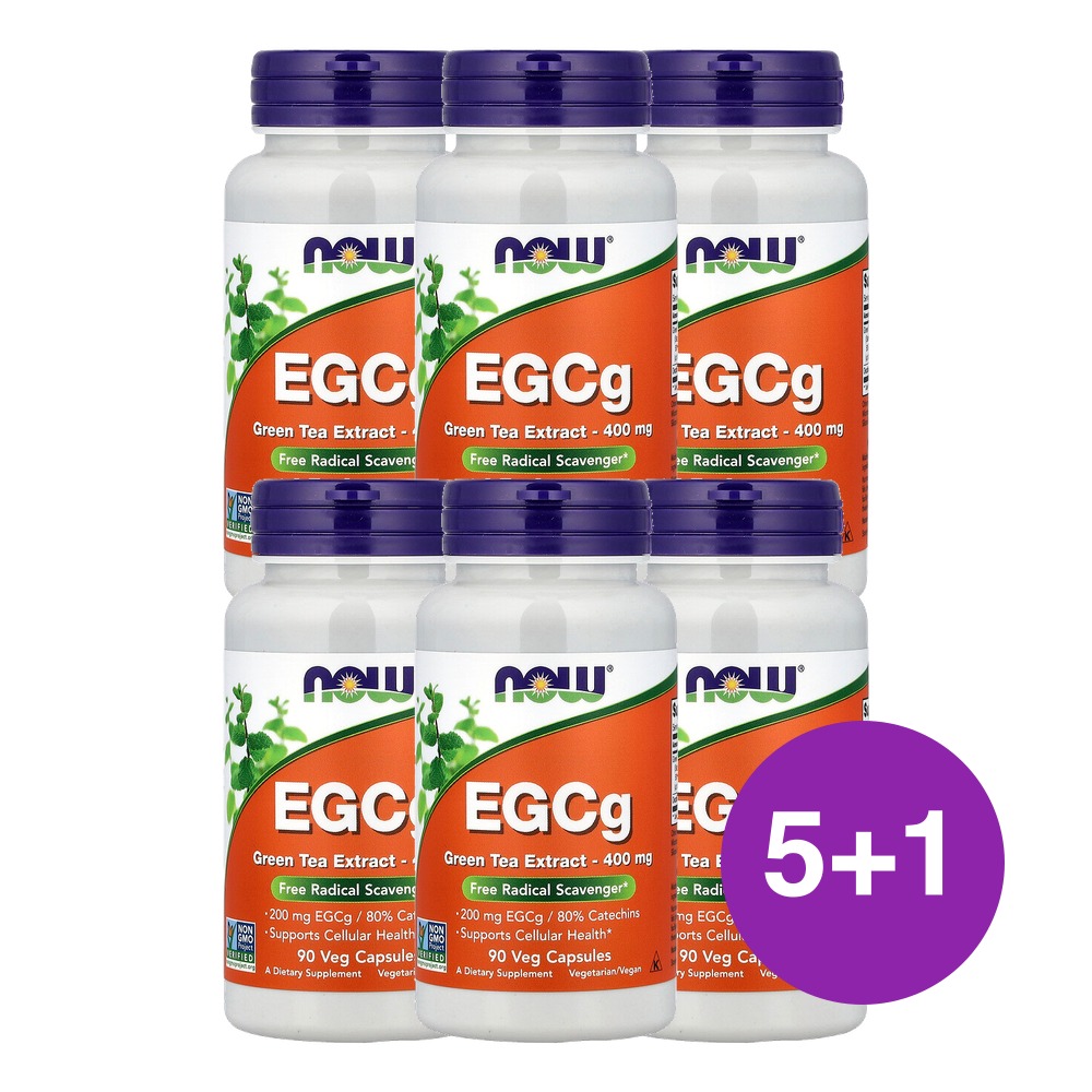 나우푸드 EGCG 녹차 추출물 400mg 90캡슐, 6개 - 상품 이미지