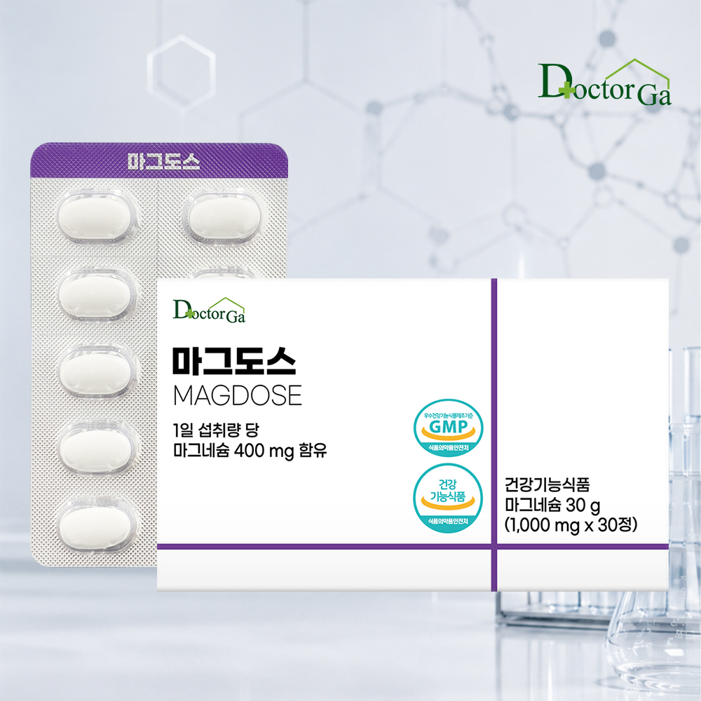마그도스 400mg 미국산 마그네슘 고함량 고용량 30정, 1개 - 상품 이미지