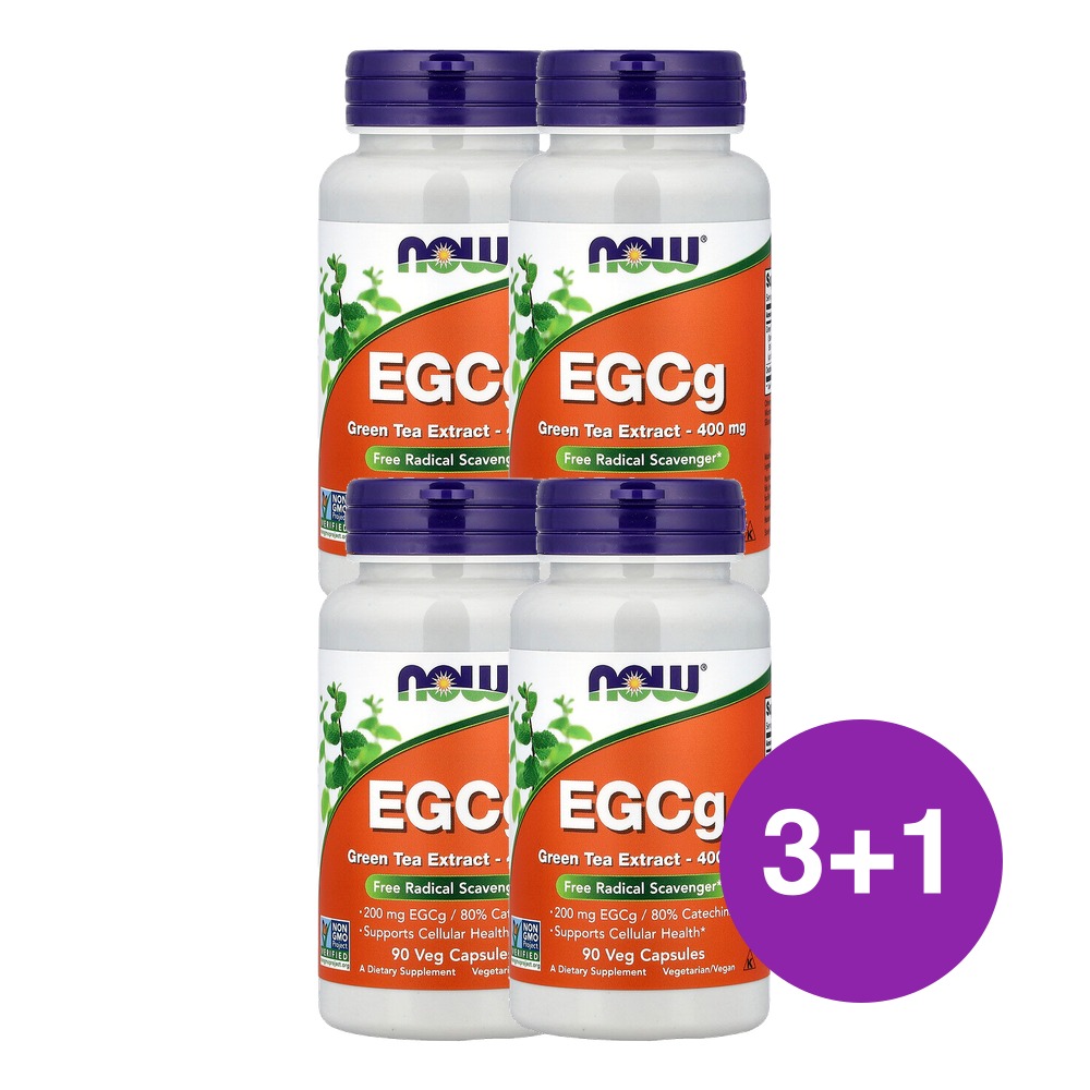 나우푸드 EGCG 녹차 추출물 400mg 90캡슐, 4개 - 메인 이미지