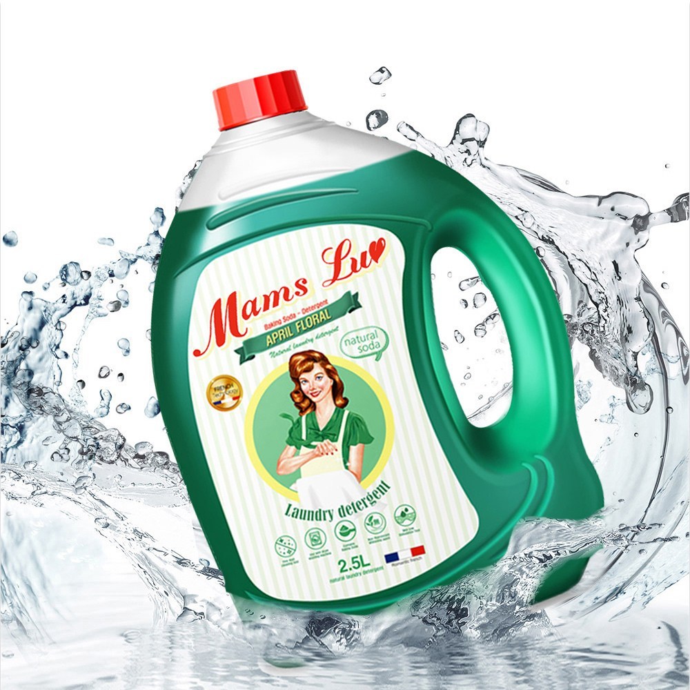 맘스럽 액체세제 대용량 세탁세제 중성세제 고농축 2.5L, 플로럴향, 4개 - 상세 이미지 2