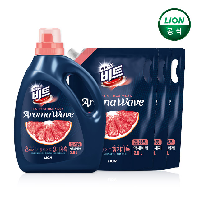 비트 딥클린 파워세탁 액체세제 3L 본품 1개+2L 리필 2개 - 상세 이미지 2