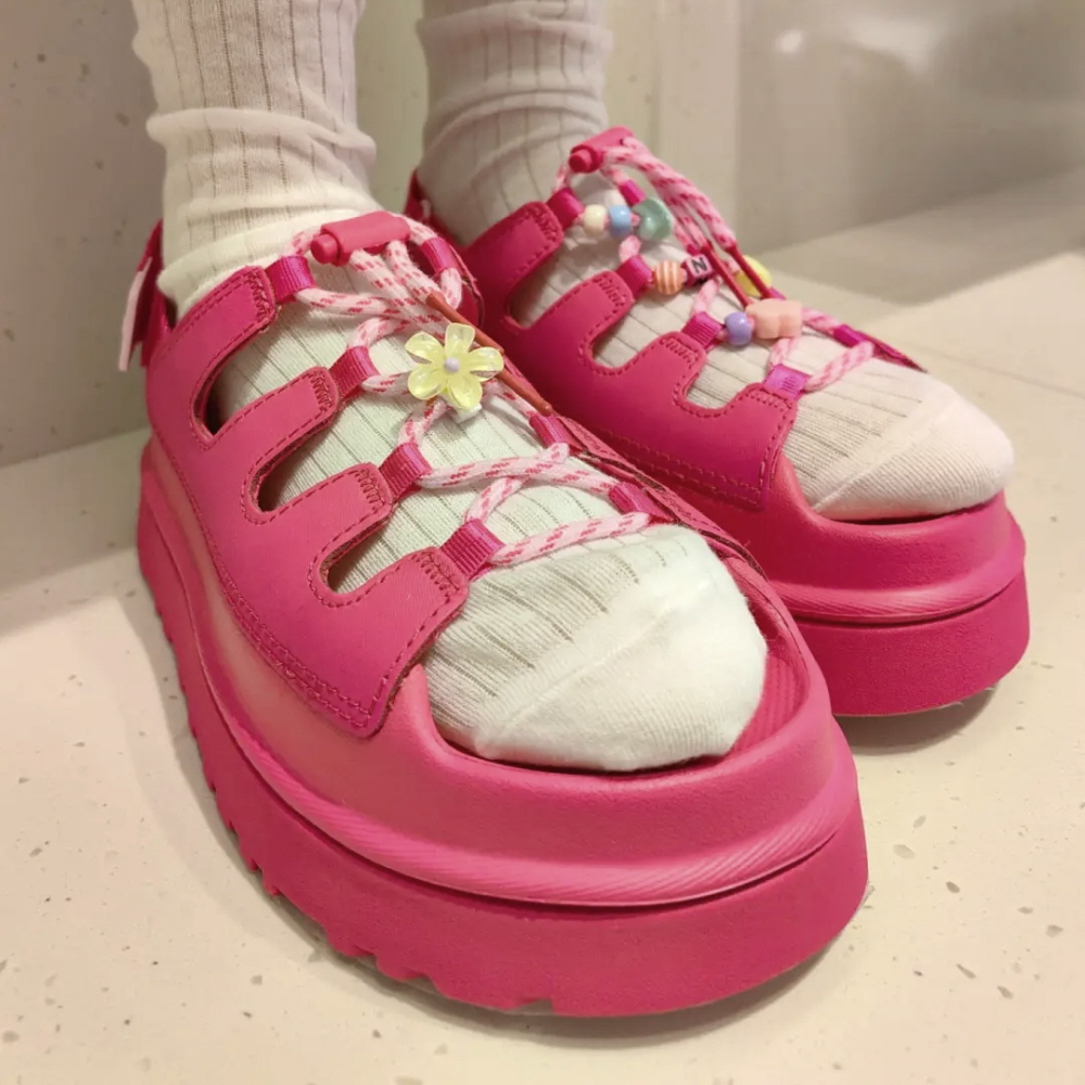 UGG 어그 골든글로우 토글 우먼스 플랫폼 샌들 핑크 1179370-DPCR - 상세 이미지 2