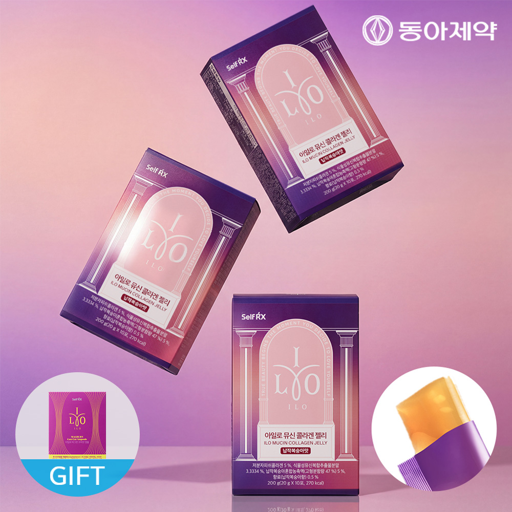[슈퍼적립] 동아제약 아일로 뮤신콜라겐 저분자피쉬콜라겐 1000mg 10포, 3개