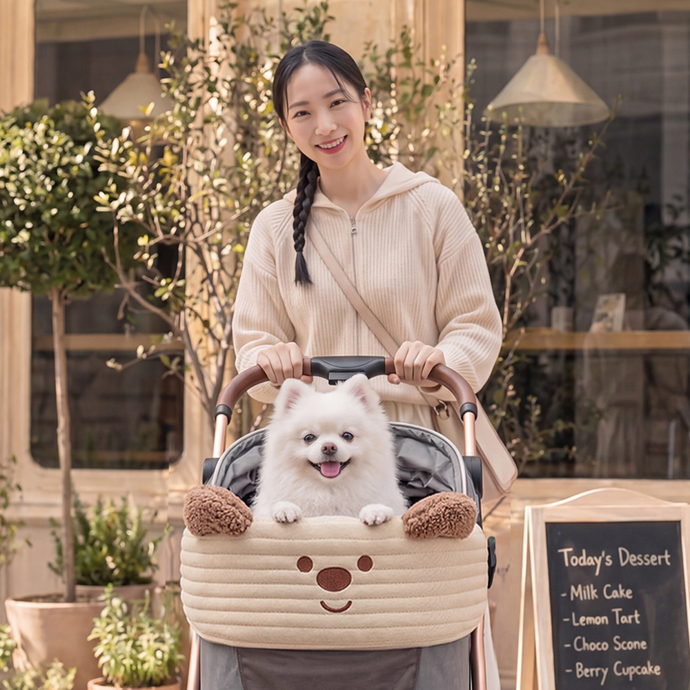 레토 강아지 유모차 쿠션 개모차 방석 자석 사계절 무소음 캐릭터 가드 - 상세 이미지 5