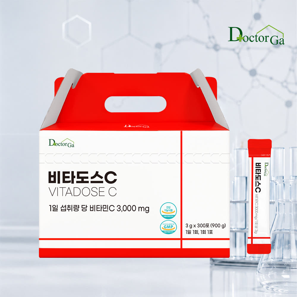닥터가 비타도스C 3000 순수 비타민C 분말 스틱 300포