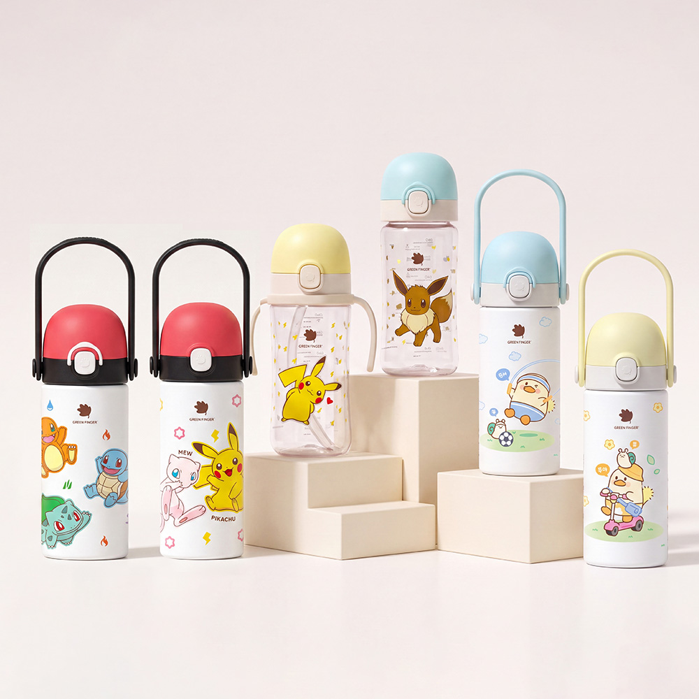 그린핑거 베베그로우 원터치캡 포켓몬 에코젠&스테인리스 빨대컵, 텀블러300ml 외 / 아기물병,유아,신생아,보온,보냉 상품 이미지