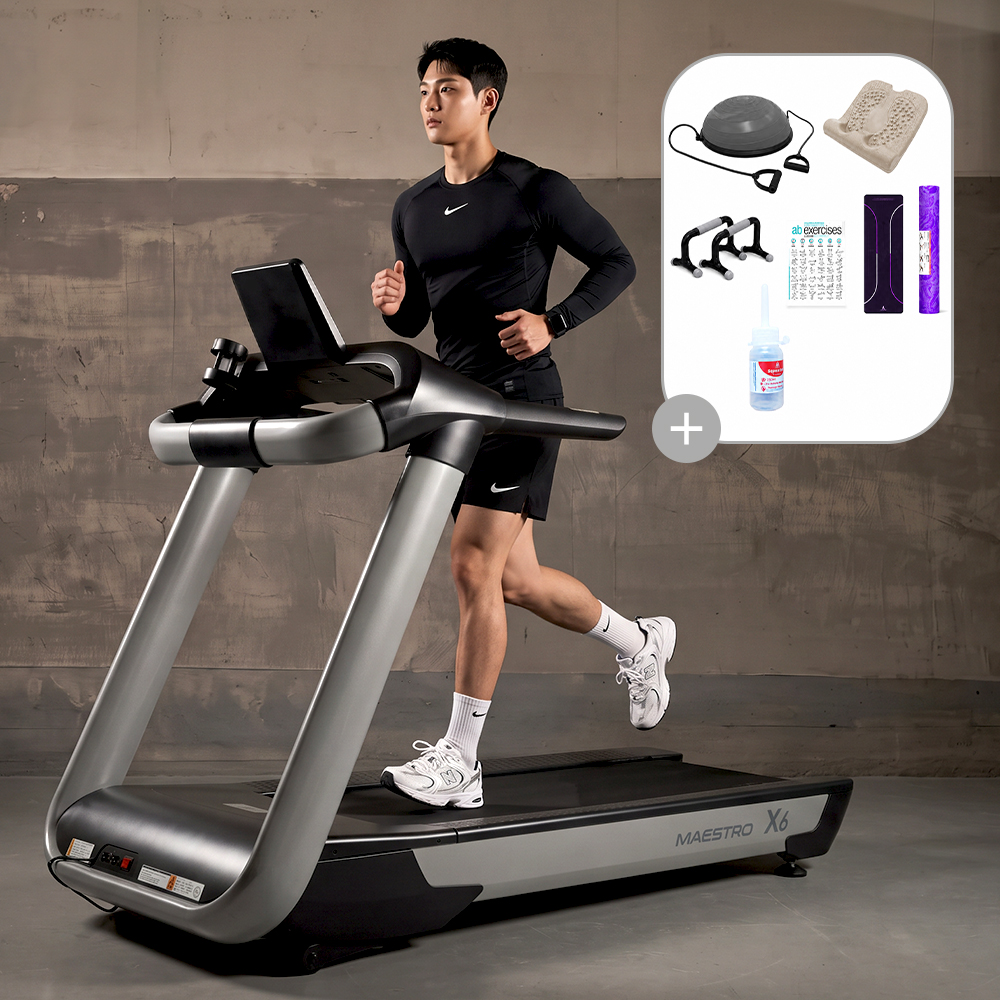 이고진 X6 런닝머신 저소음 유산소 실내 운동기구 경사도 조절 트레드밀 클럽용 헬스장 - 상품 이미지