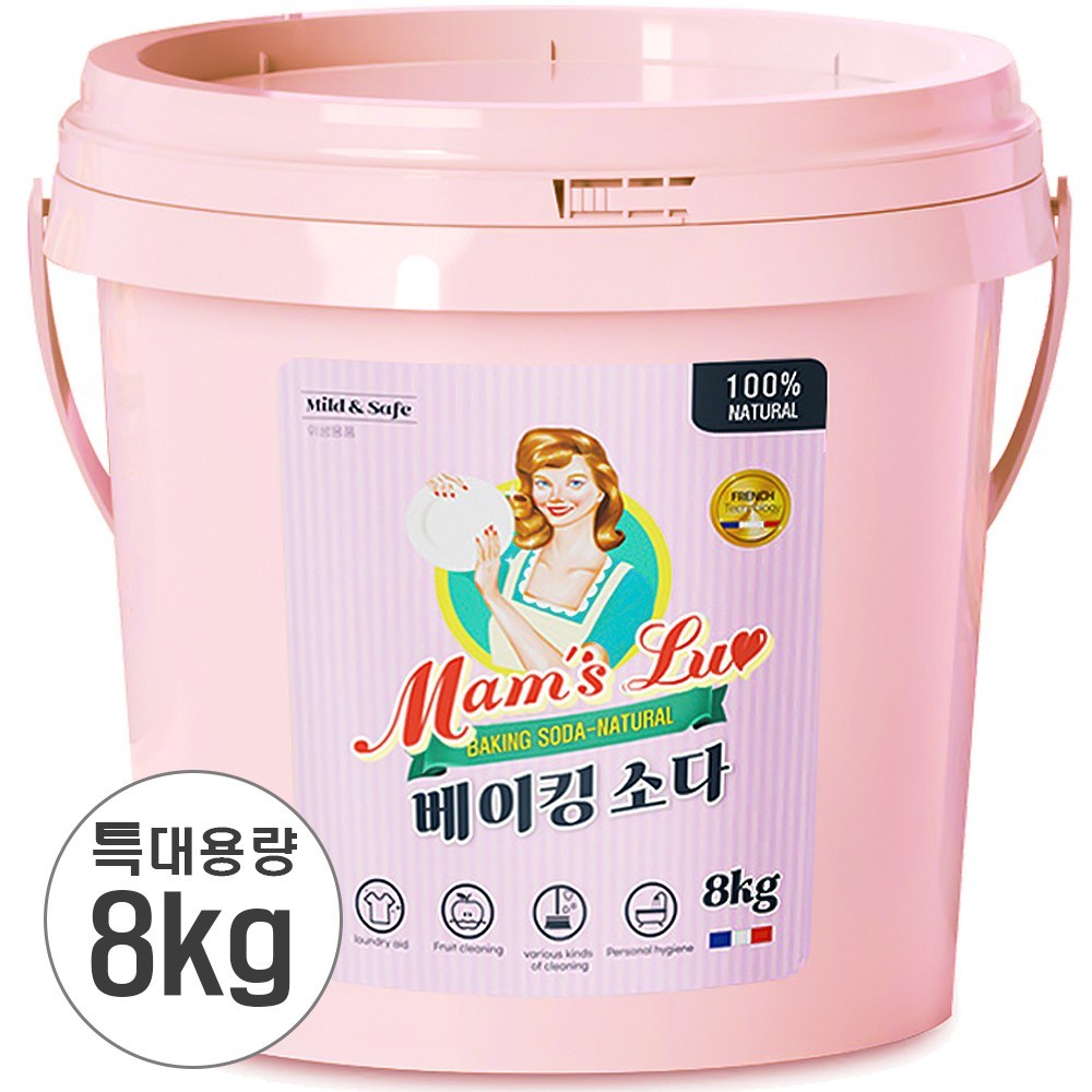 맘스럽 베이킹소다 버킷 8kg 프리미엄 다목적 세정제 대용량 천연세제 - 상세 이미지 2