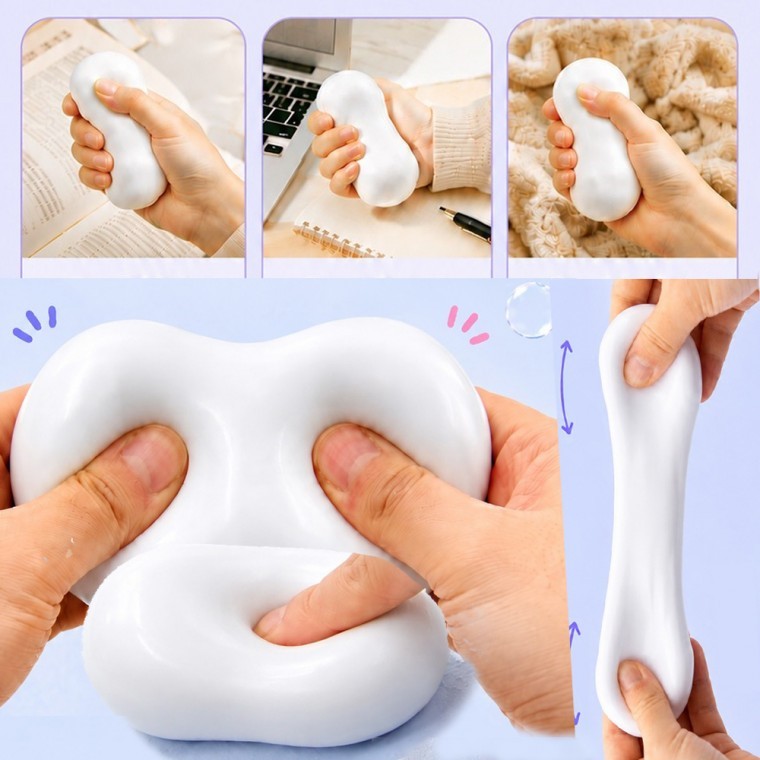 D자광 비누 크런치슬랑이1p 슬라임 바삭비누 크런치왁스 피젯토이 탱글 왁뿌볼 촉감완구 집콕놀이 - 상품 이미지