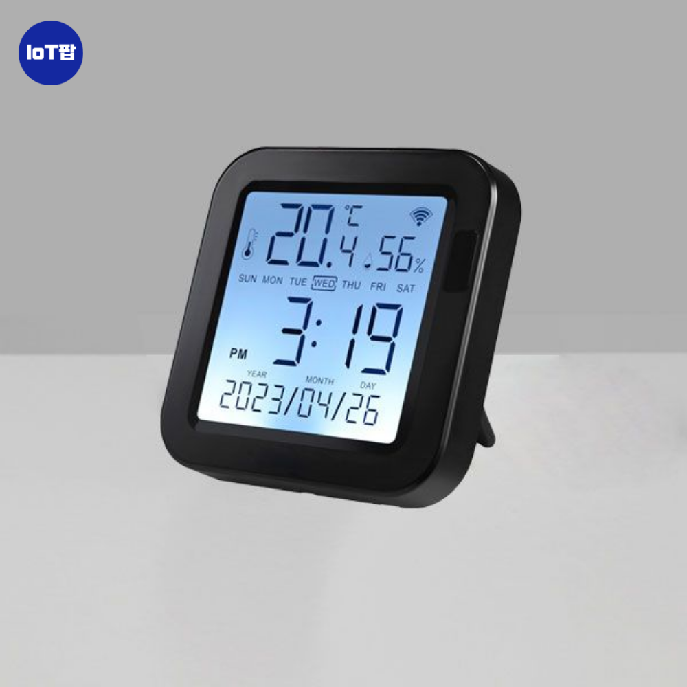 스마트공간 IoT 온습도 LCD 리모컨 - 통합 만능 와이파이 냉난방 에어컨 자동제어 팝 - 상품 이미지