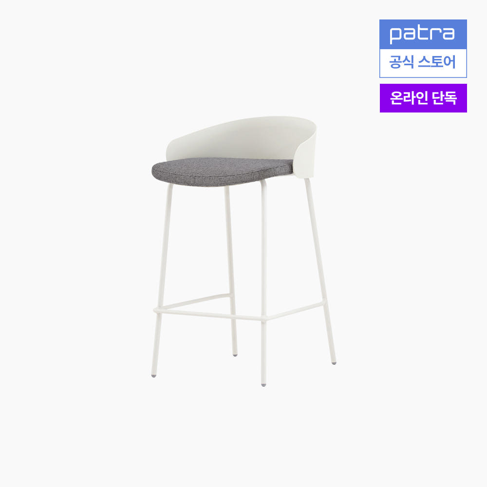 파트라 올라 바스툴 홈바 아일랜드 식탁 의자 SSOA65-60 크림화이트+레드(기본커버) - 상세 이미지 5