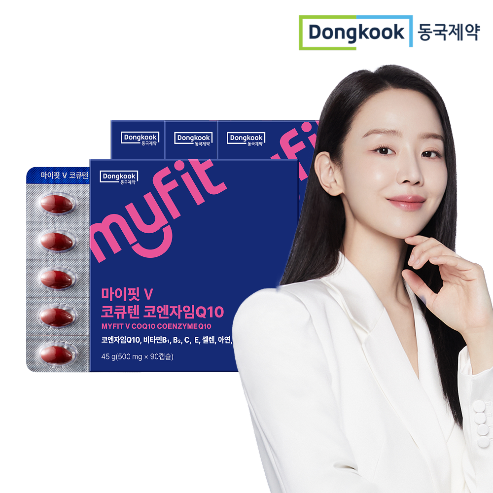 동국제약 마이핏V 코큐텐 코엔자임Q10 항산화 혈압건강 90캡슐, 4개 - 상품 이미지