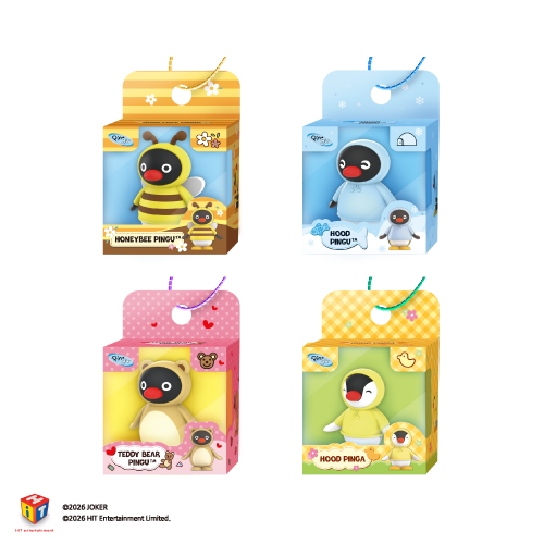 韓國 PINGU 企鵝家族 Jjokkomi 迷你公仔鑰匙圈 4款隨機 商品圖片 2