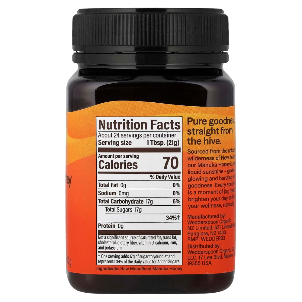 웨더스푼 무가공 모노플로랄 마누카 꿀 KFactor 16 500g(1.1lb) - 상세 이미지 3