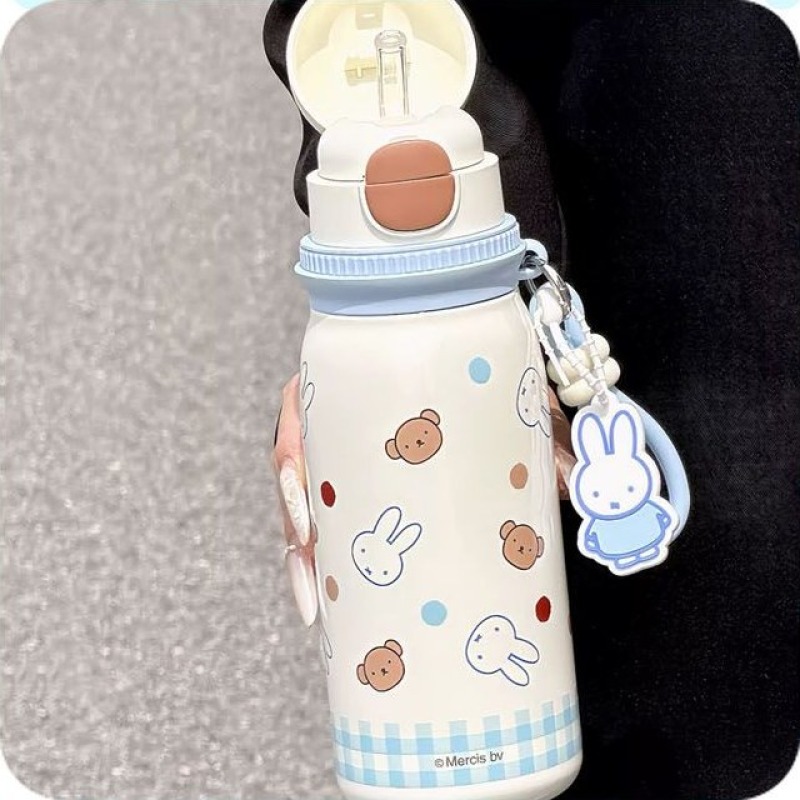 텀블러 보온보냉 귀여운 캐릭터 물병 컵포함 미피 570ml 용량 물통 - 상세 이미지 5