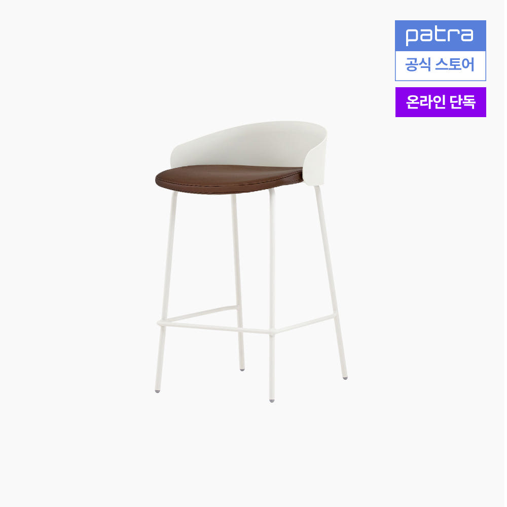 파트라 올라 바스툴 홈바 아일랜드 식탁 의자 SSOA65-60 크림화이트+레드(기본커버) 이미지 7