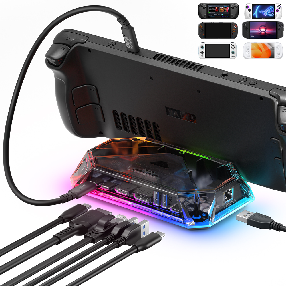 스팀덱 독 RGB 12in1 도킹스테이션 JSAUX ROG ALLY 리전고 UMPC 아야네오