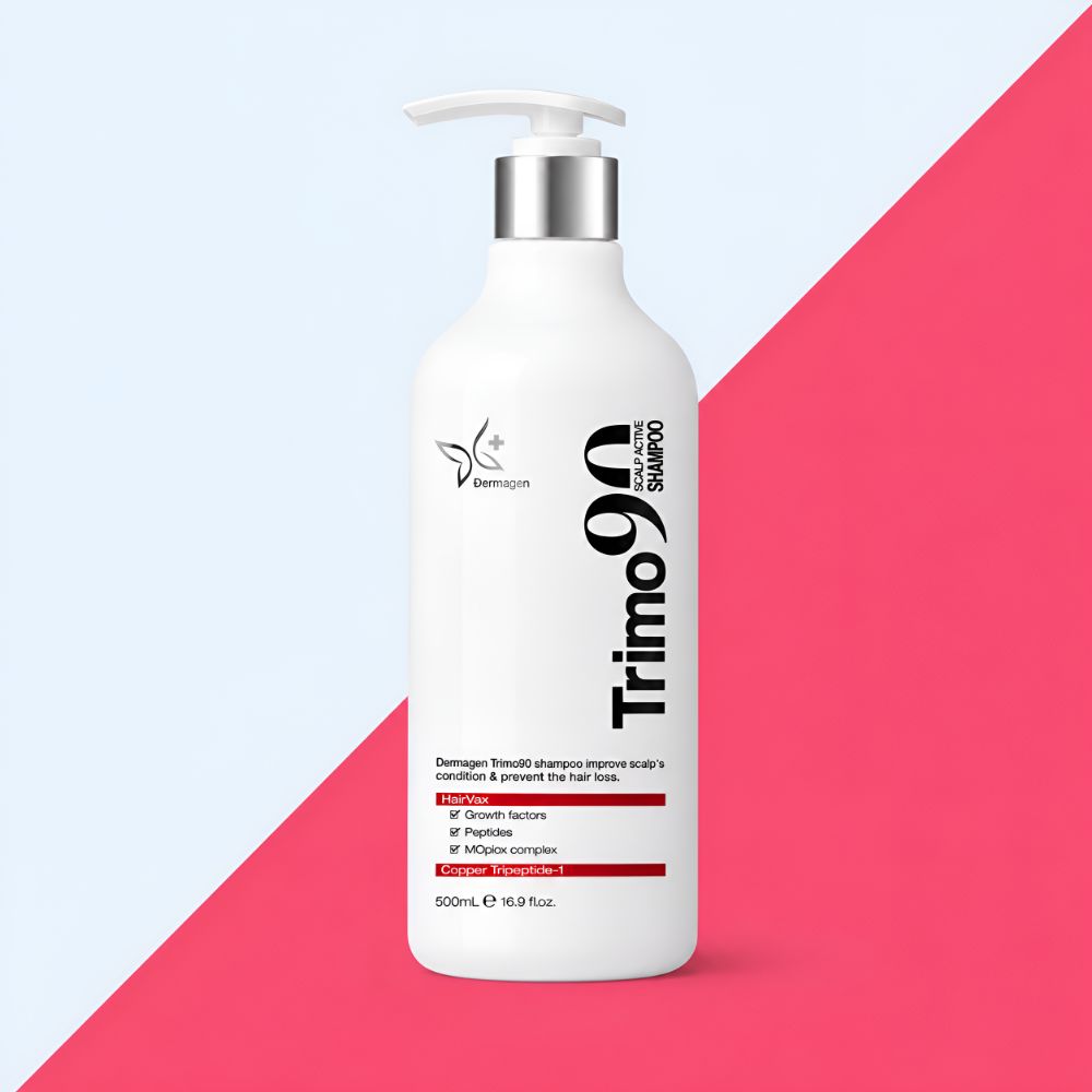 더마겐 트리모90 탈모증상완화 기능성 샴푸 500mL 덱스판테놀 살리실산 멘톨 쏘팔메토 맥주효모 펩타이드 두피케어 남녀공용 펌프형 - 상품 이미지