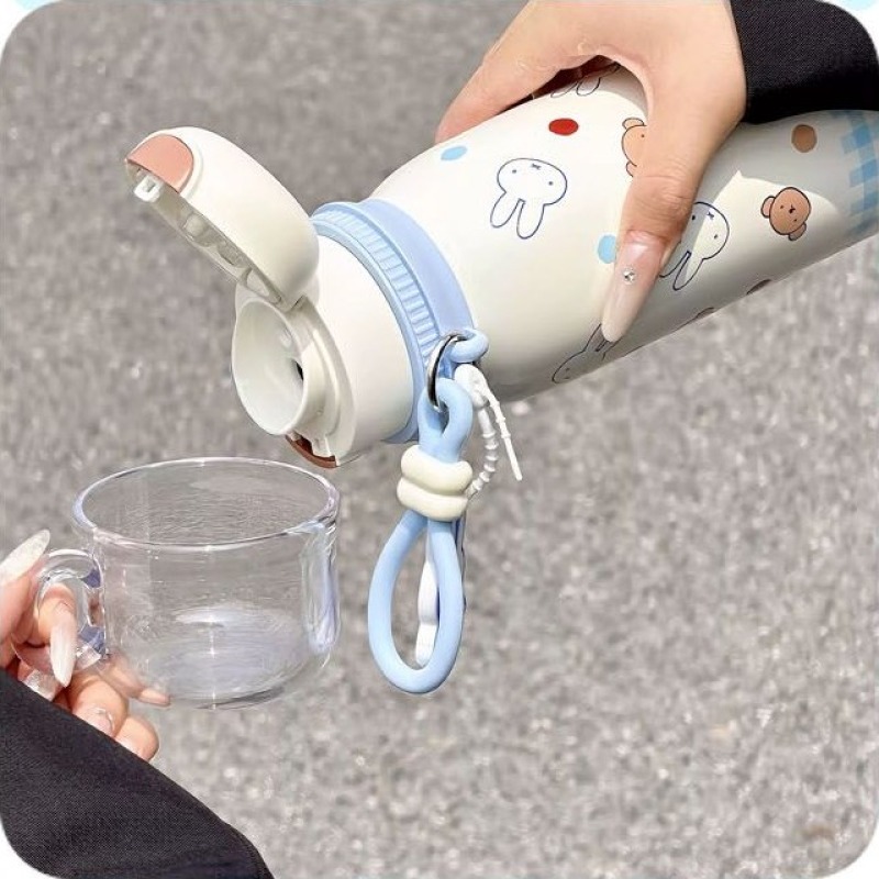 텀블러 보온보냉 귀여운 캐릭터 물병 컵포함 미피 570ml 용량 물통 - 상품 이미지