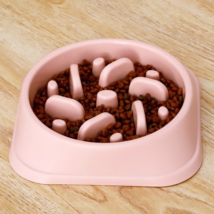 강아지 천천히먹는그릇 고양이 비만관리식기 급체방지 애견슬로우식기 - 상품 이미지