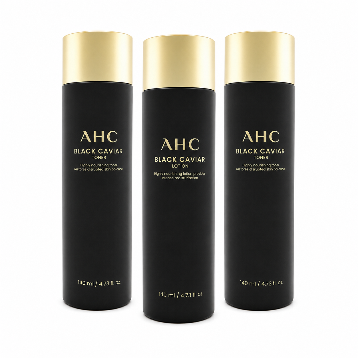AHC 블랙캐비어 로션 1개+토너 2개 미백 주름개선 - 상품 이미지