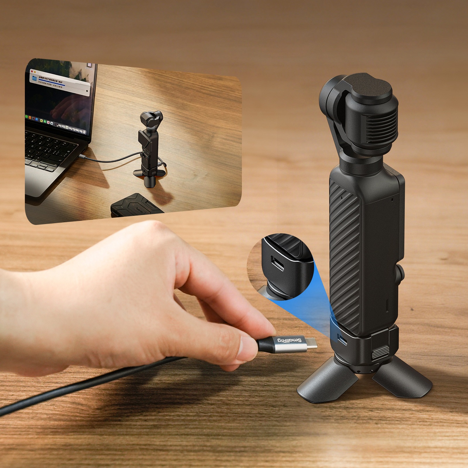 스몰리그 DJI 오즈모 포켓 4P/4/3용 USB-C 미니 데스크탑 퀵릴리즈 삼각대 6361 이미지 6