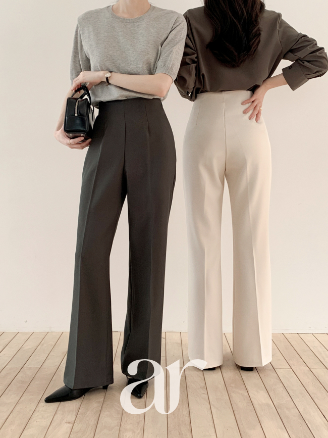 (국내제작 S~2XL 편안한히든밴딩) 히든 밴딩 2기장 숏 롱 부츠컷 슬랙스 ps5952 - 상세 이미지 2