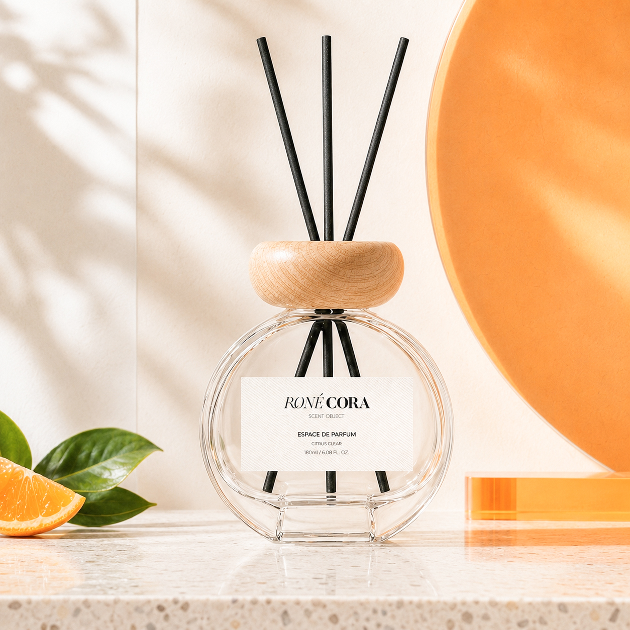 RONECORA 실내 디퓨저 방향제 집들이 선물 오브제 시트러스 클리어, 250ml, 1개 - 상품 이미지