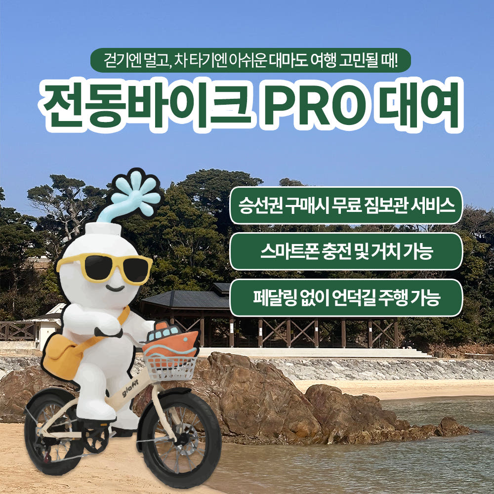 대마도 여행 대마도 히타카츠 전동바이크 당일치기 1박2일 대여