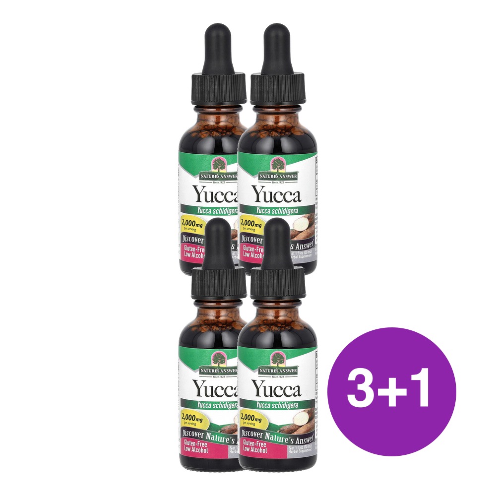 네이쳐스앤서 유카 알코올 추출물 2000mg 30ml, 4개 - 상품 이미지