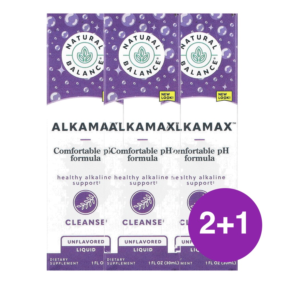 내추럴발란스 AlkaMax 편안한 pH 액상 포뮬라 무맛 30ml, 3개 - 상품 이미지