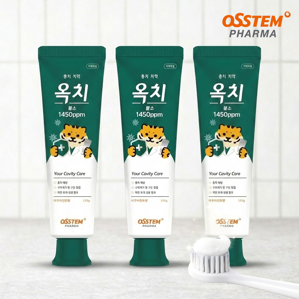 오스템 옥치 구강관리 프리미엄 치약 150g, 불소 (아쿠아민트), 3개 - 상품 이미지