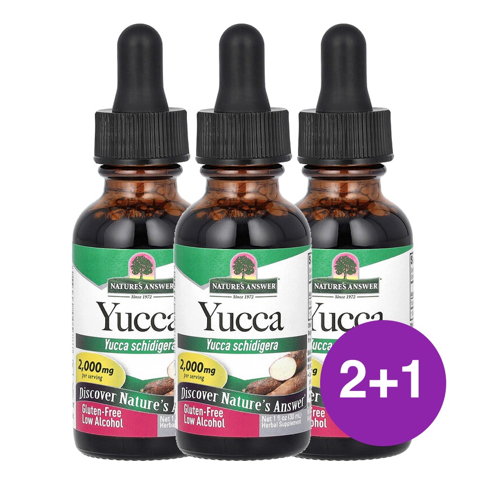 네이쳐스앤서 유카 알코올 추출물 2000mg 30ml, 3개 - 상품 이미지